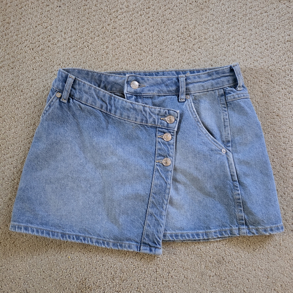 Free People Blue Denim Skirt
